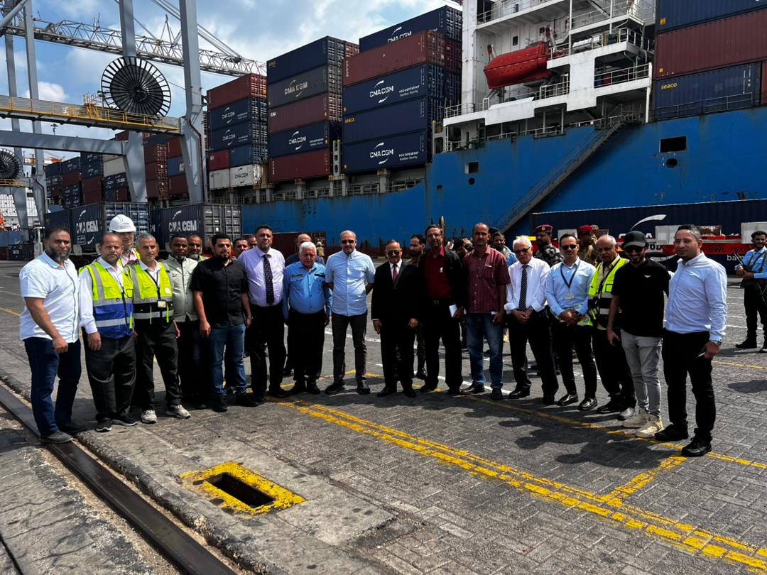 H.E. Transport Minister Chairs a Meeting at Aden  Container Terminal 